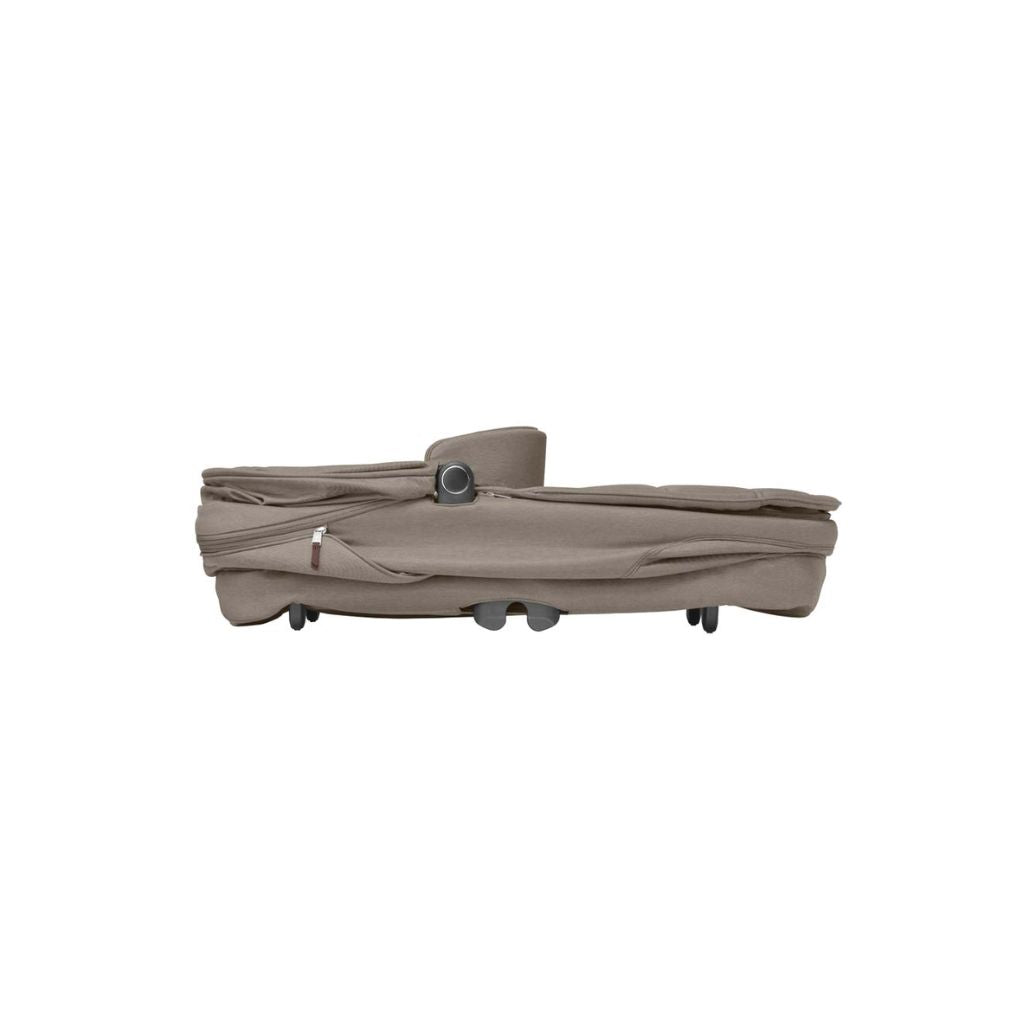 Maxi-Cosi Kinderwagen 5-in-1 Oxford Twillic Truffles + Sense draagmand + adapter + autostoel Pebble 360 pro 2 + basis Familyfix 360 Pro