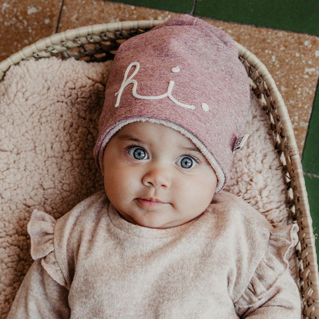 Aai Aai Muts Winter beanie Hi roze 1 tot 3 jaar