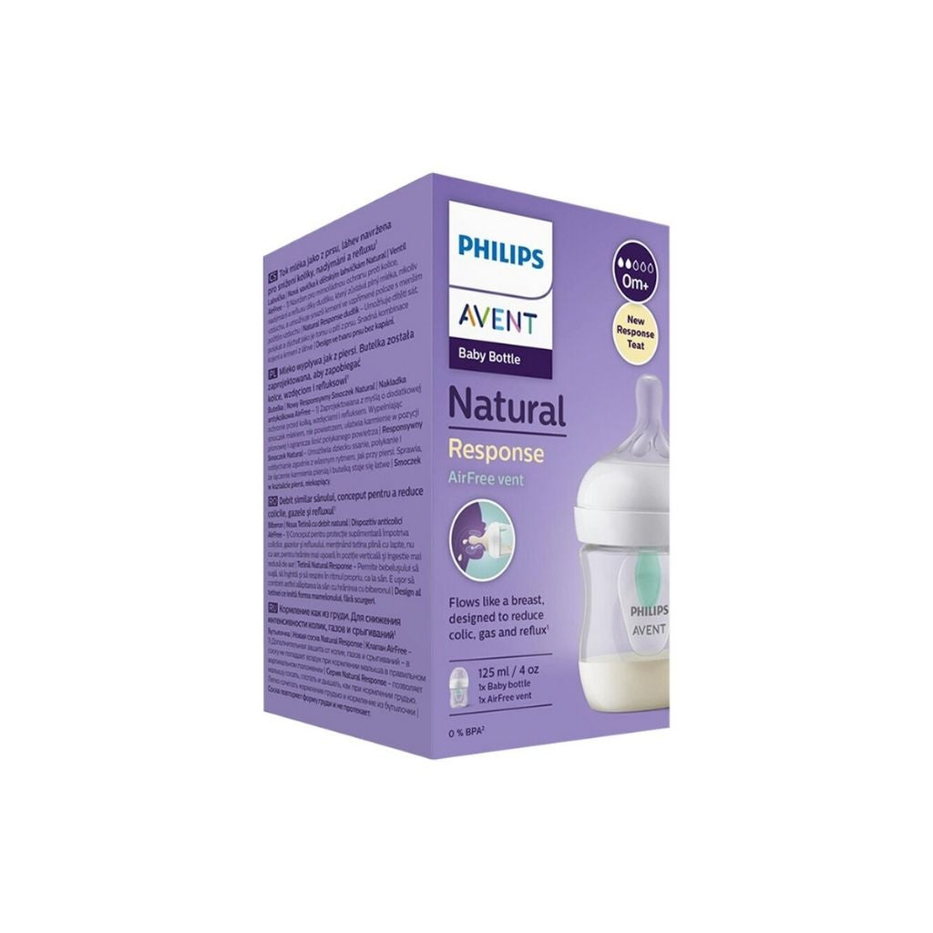 Philips AVENT Zuigfles Natural Response AirFree transparant 125 ml - 3 stuks