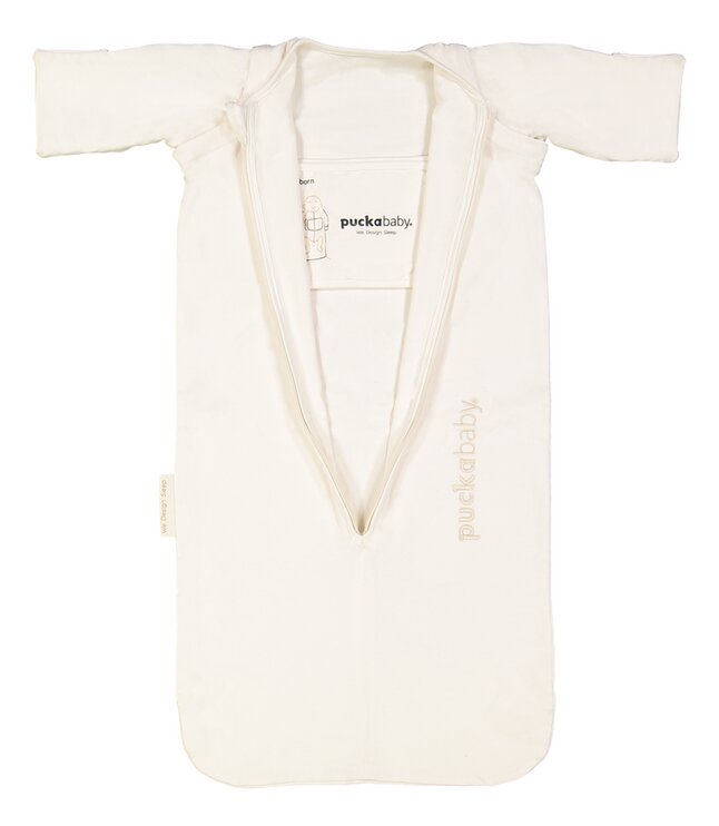 Puckababy Zomerslaapzak The Bag Newborn Cotton Pure TOG 0,5 Off White 70 cm
