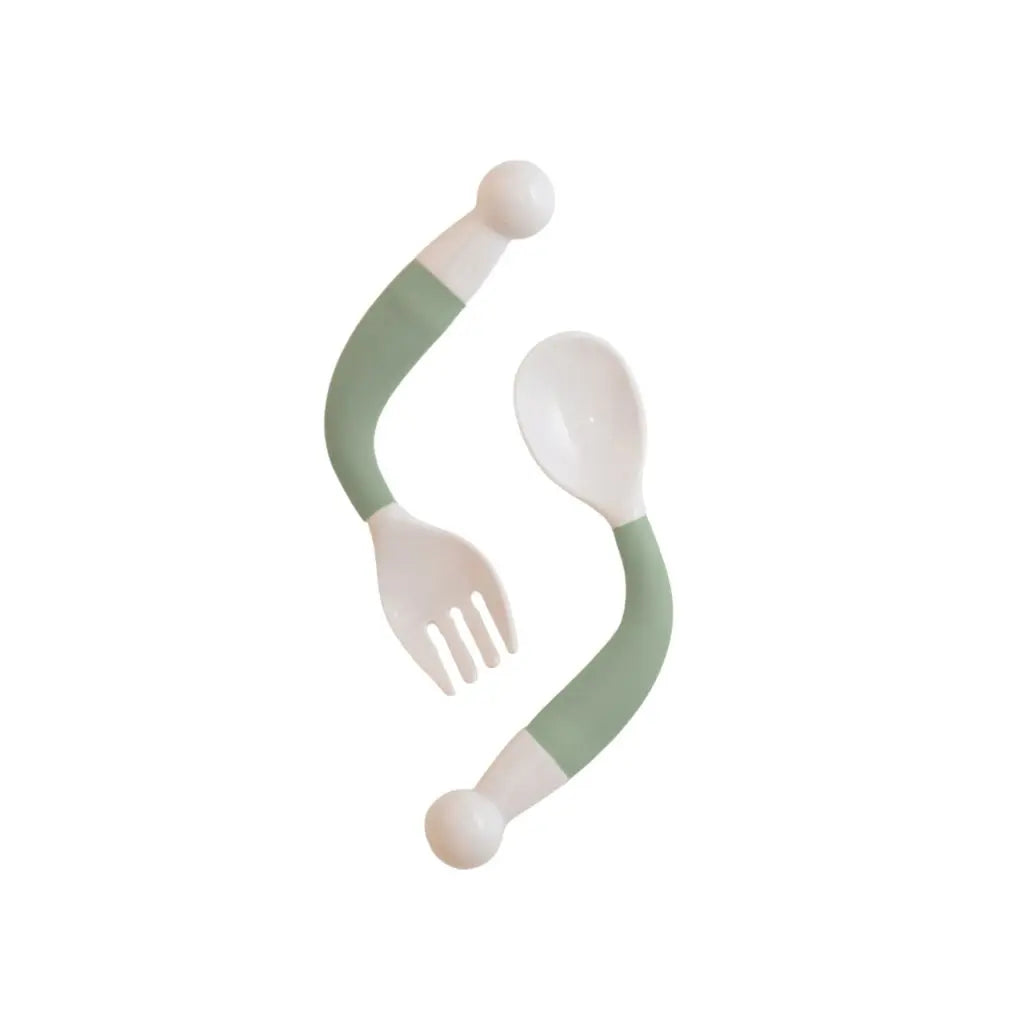BoJungle Cuillère & fourchette pliables Jade