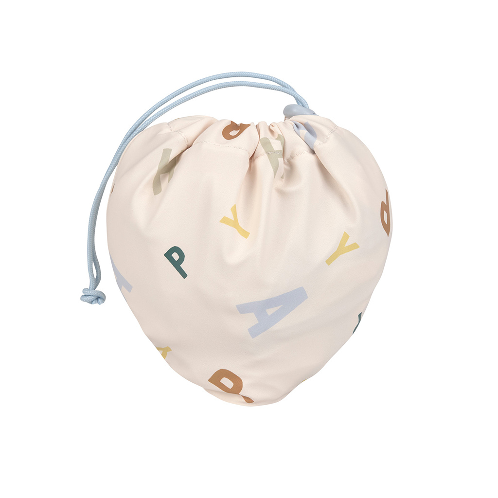 Slabbetje met lange mouwen happy fruits light blue