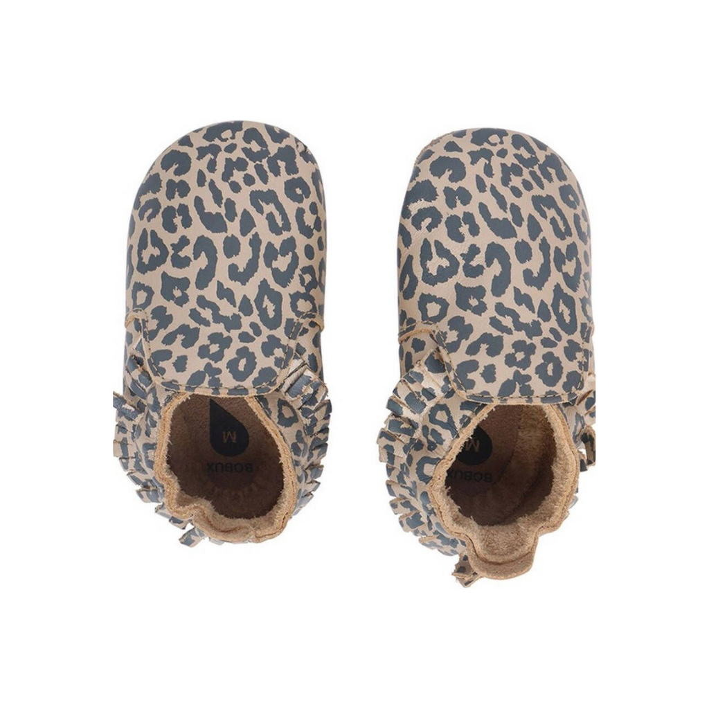 Bobux Chaussures Soft Soles Gold Leopard Print 3-9 M