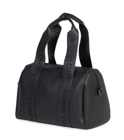 Childhome Sac à langer Mommy Club Simili Cuir noir