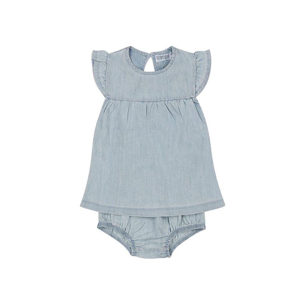 dirkje jurk + pamperbroekje m 74 Blue jeans girls