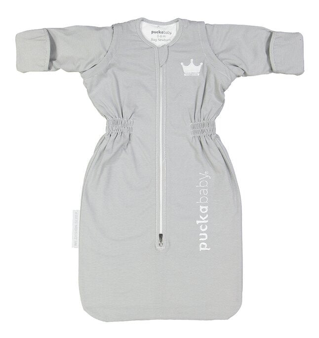 Puckababy Sac de couchage d'été Newborn Stripes TOG 0,5 Grey 70 cm