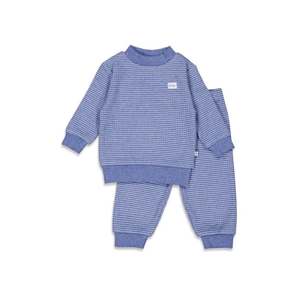 Feetje Pyjama Wafel Bleu Mélange
