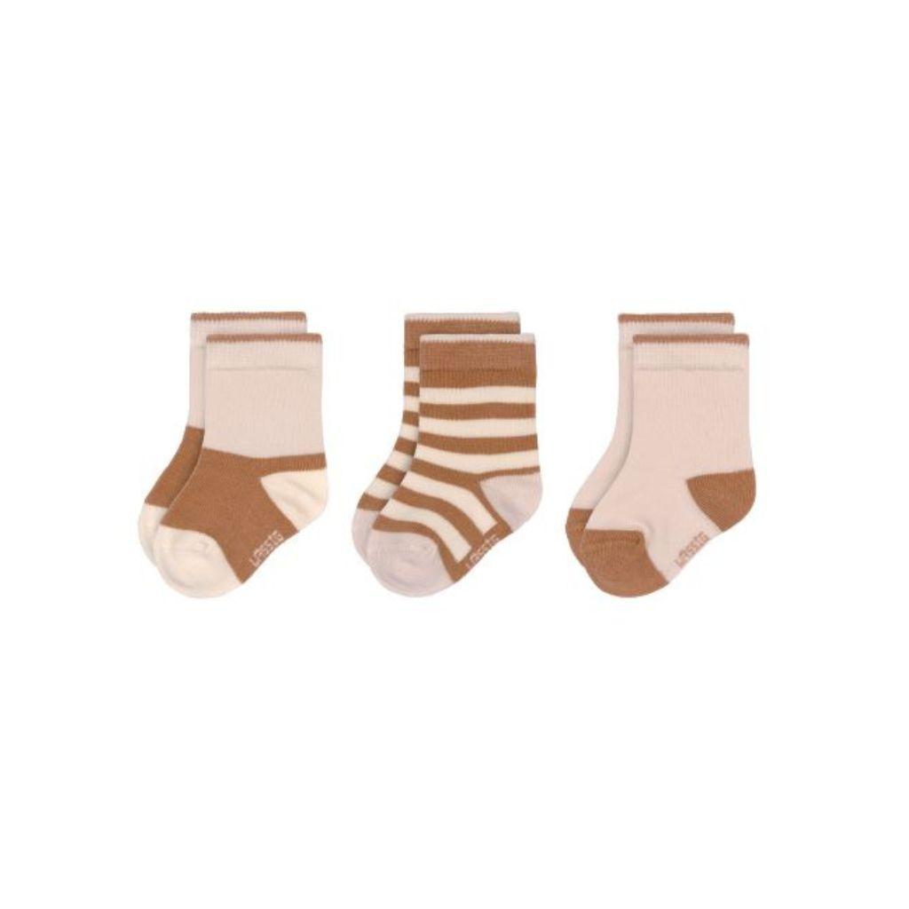 Lässig Sokken Powder Pink/Caramel - 3 stuks