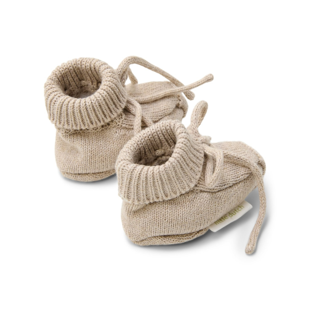 Little Dutch Gebreide slofjes Soft Beige uniseks 44/56