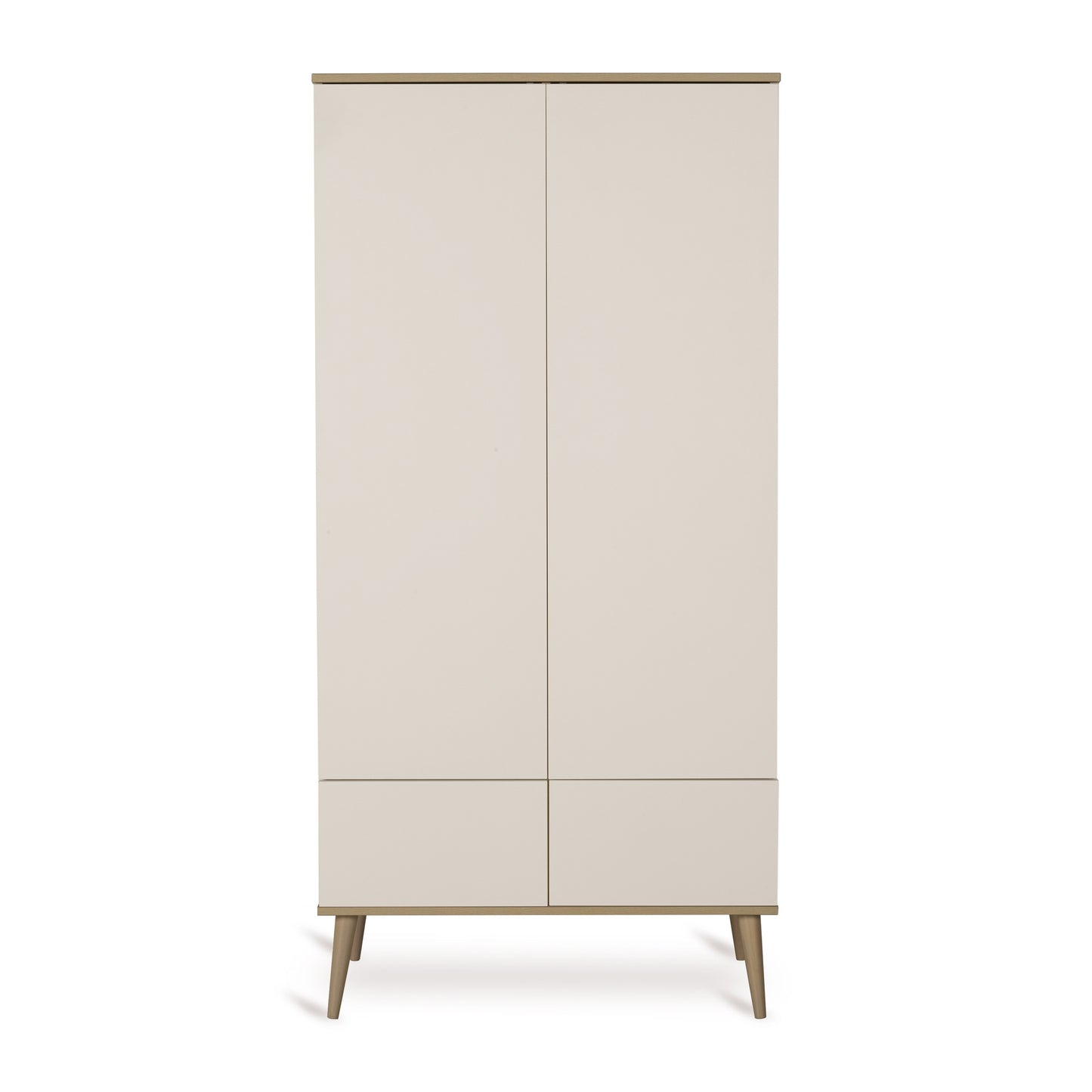 Quax Chambre de bébé 3 pièces (lit évolutif L 140 x Lg 70 cm + commode + armoire 2 portes) Flow Clay