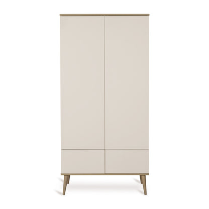 Quax Chambre de bébé 3 pièces (lit évolutif L 140 x Lg 70 cm + commode + armoire 2 portes) Flow Clay