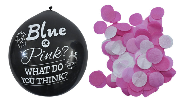 HAZA Witbaard Ballon Gender reveal Girl 60 cm