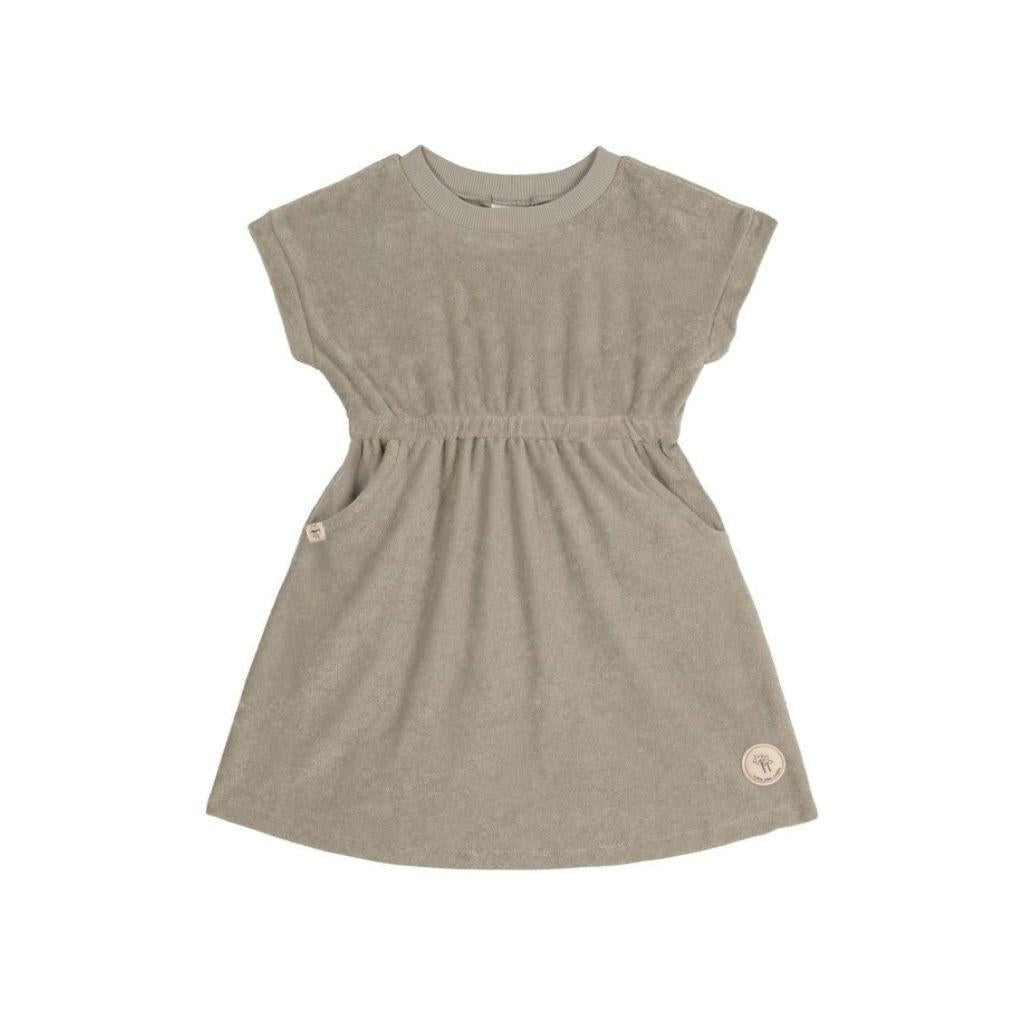 Lassig jurk terry olive,organic cotton,GOTS,m62/68