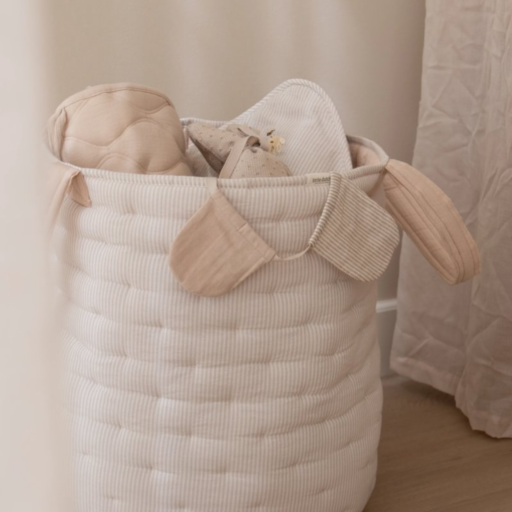 Little Dutch Opbergmand groot Pure Soft Beige Stripes
