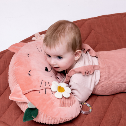 Trixie Baby Tummy time kussen Mrs. Cat roze