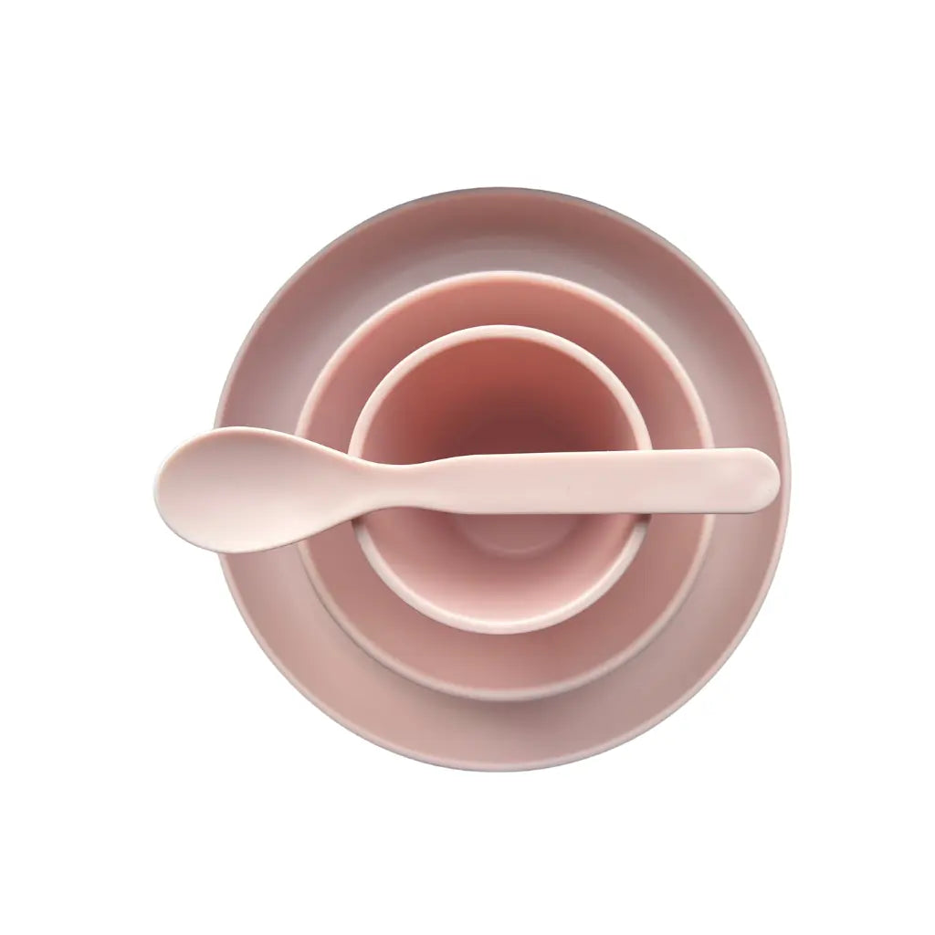 Dreambee Set repas Essentials Rose - 4 pièces