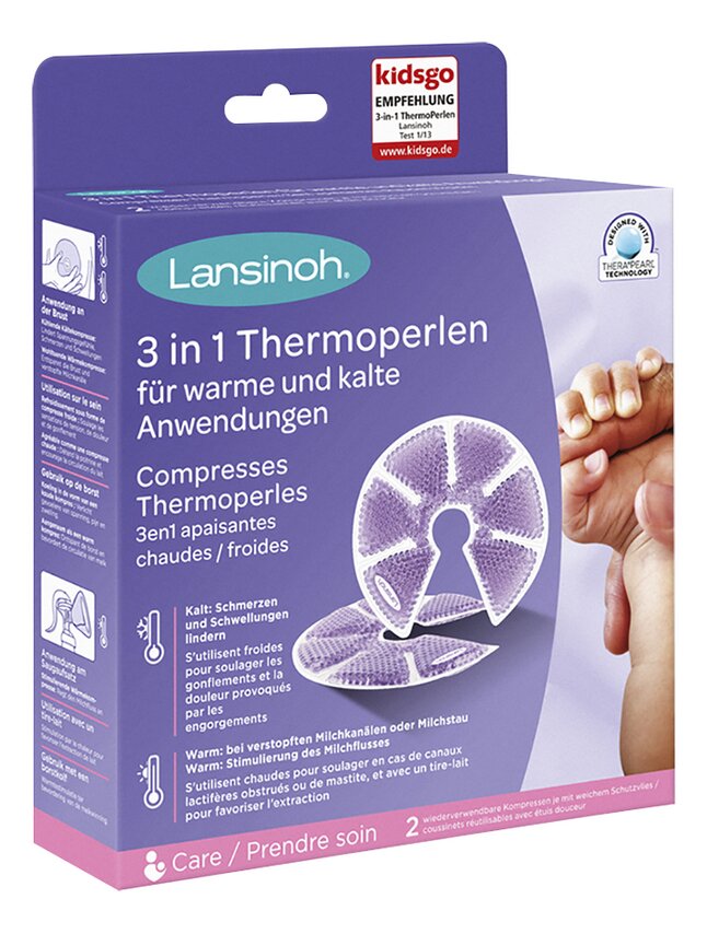 Lansinoh Compresses apaisantes 3 en 1 Thermoperles - 2 pièces