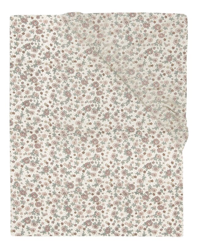 Jollein Drap-housse pour lit Retro Flowers Lg 60 x L 120 cm