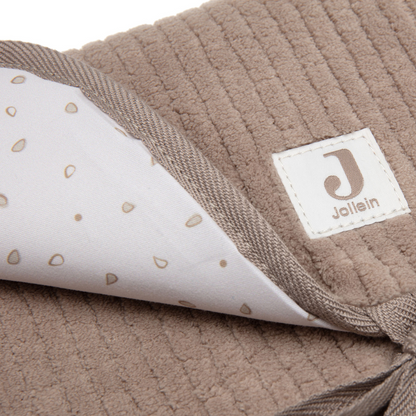 Jollein Verzorgingsmat met opbergvakken Cloudy Rib Milky Coffee