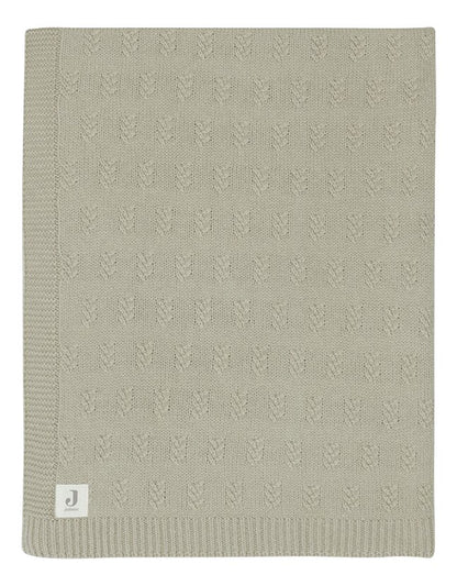 Jollein Couverture pour berceau ou parc Grain Knit Olive Green