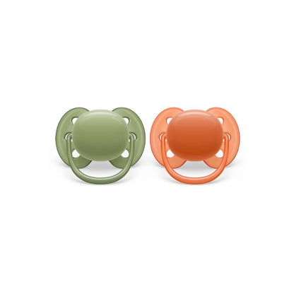 Philips AVENT Fopspeen + 18 maanden Ultra Soft kaki, terracotta - 2 stuks