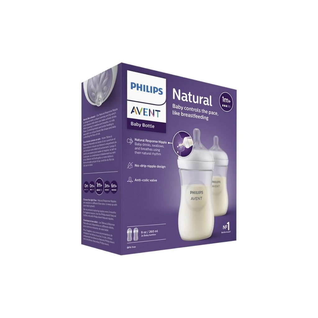 Philips AVENT Biberon Natural Response transparent 260 ml - 2 pièces