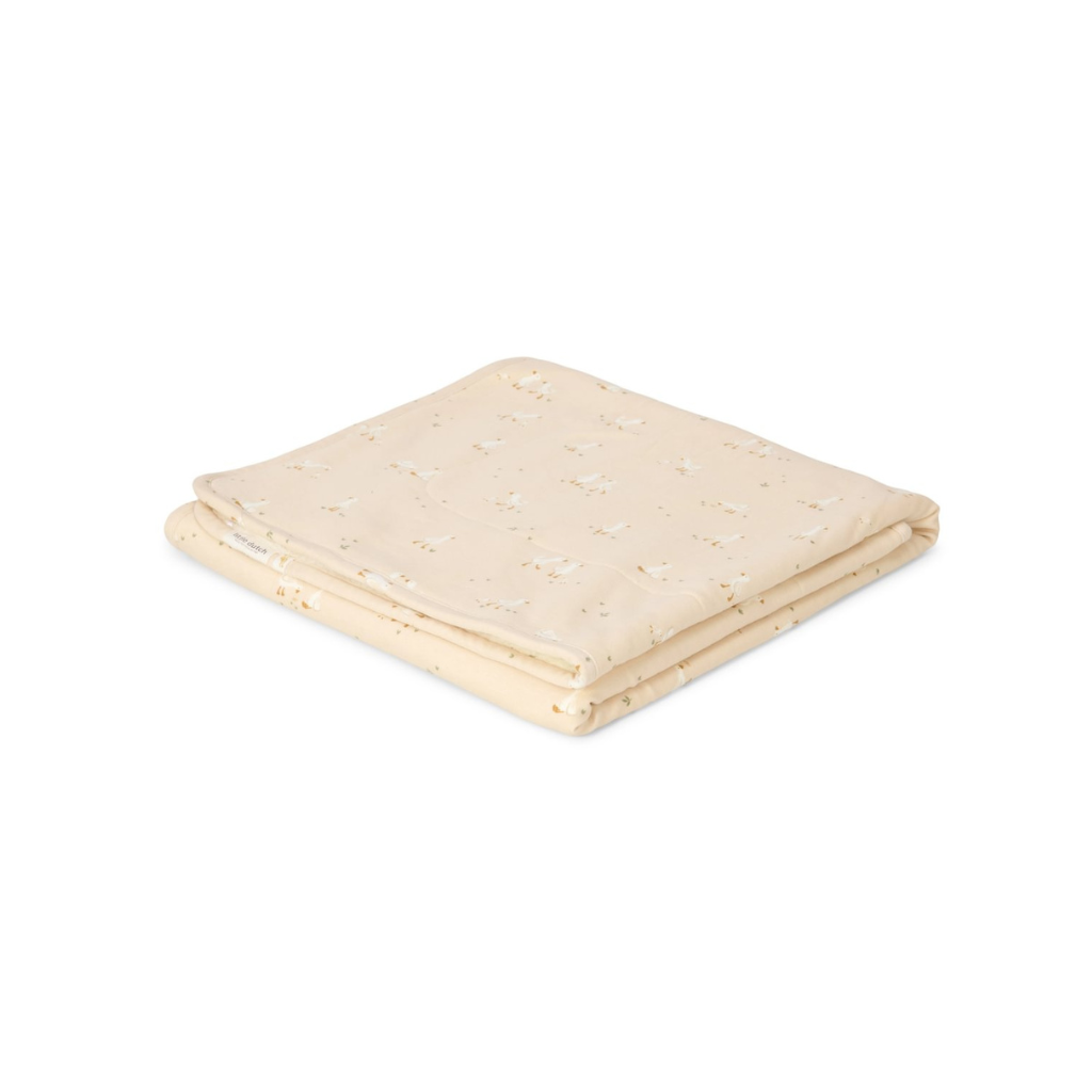 Little Dutch Couverture pour berceau fleece Little Goose beige 70 x 100 cm