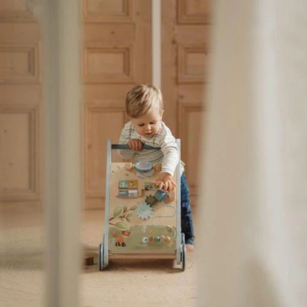 Little Dutch Houten loopwagen Forest Friends blauw
