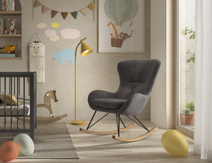 Jaxx Fauteuil à bascule Rocky Boucle anthracite