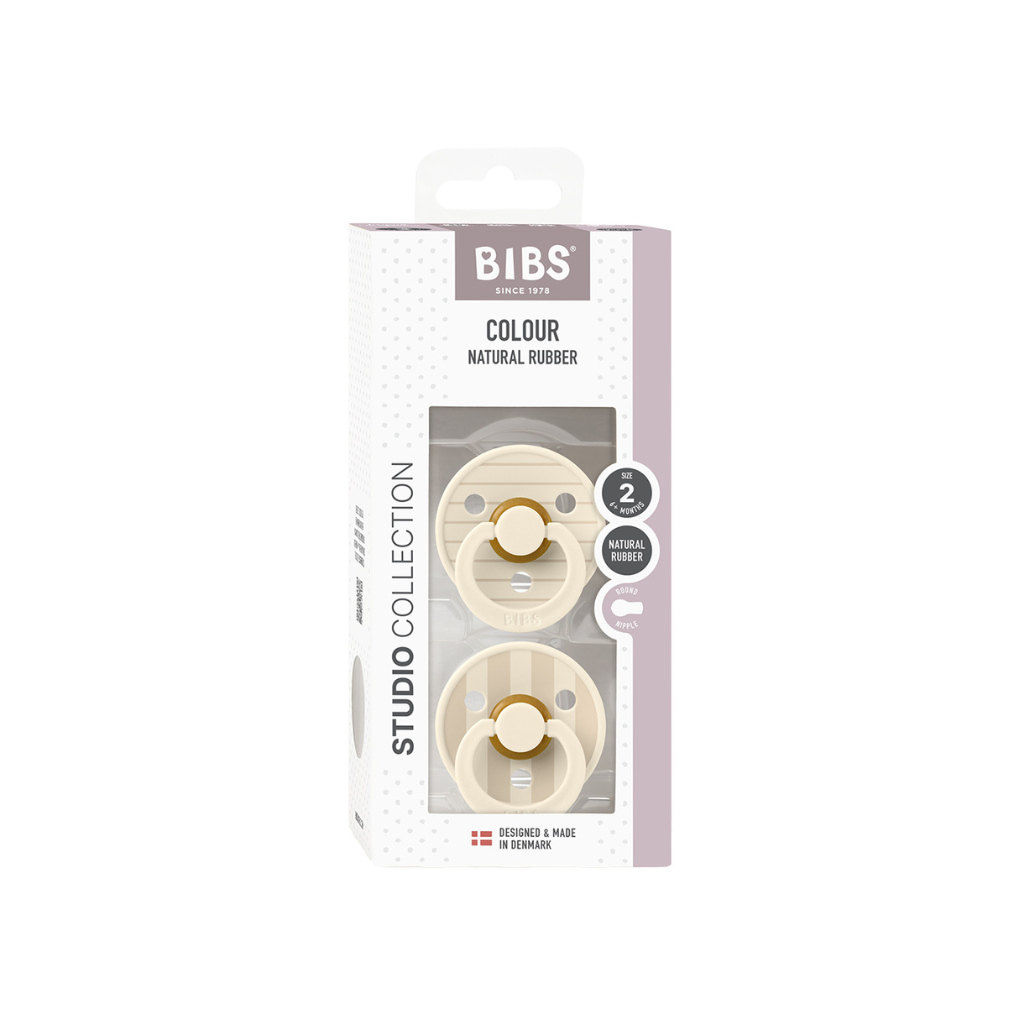 Bibs Fopspeen + 6 maanden STUDIO Pack Pin Ivory Vanilla Mix - 2 stuks