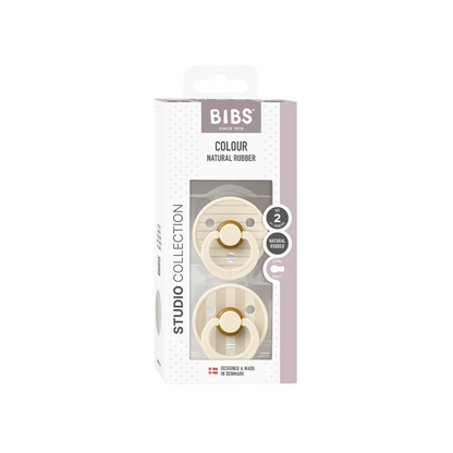 Bibs Fopspeen + 6 maanden STUDIO Pack Pin Ivory Vanilla Mix - 2 stuks
