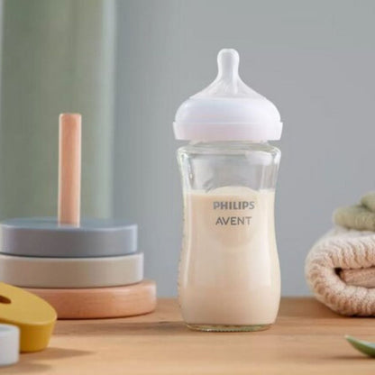 Philips AVENT Glazen zuigfles Natural Response transparant 240 ml - 3 stuks