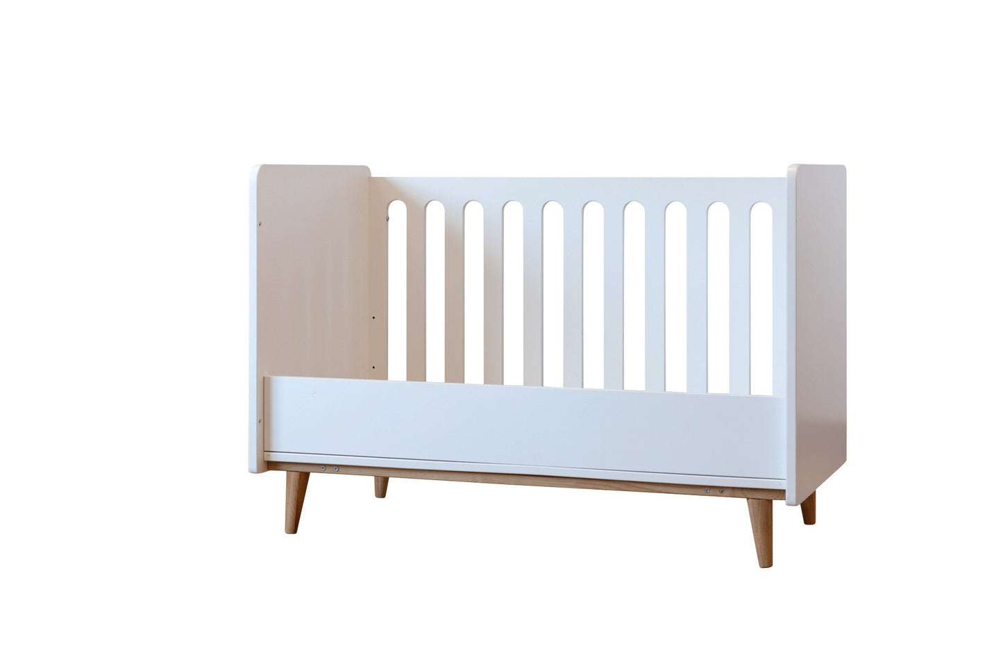 Pericles Chambre 3 éléments (lit L 120 x Lg 60 cm + commode + armoire 5 portes) Boho White