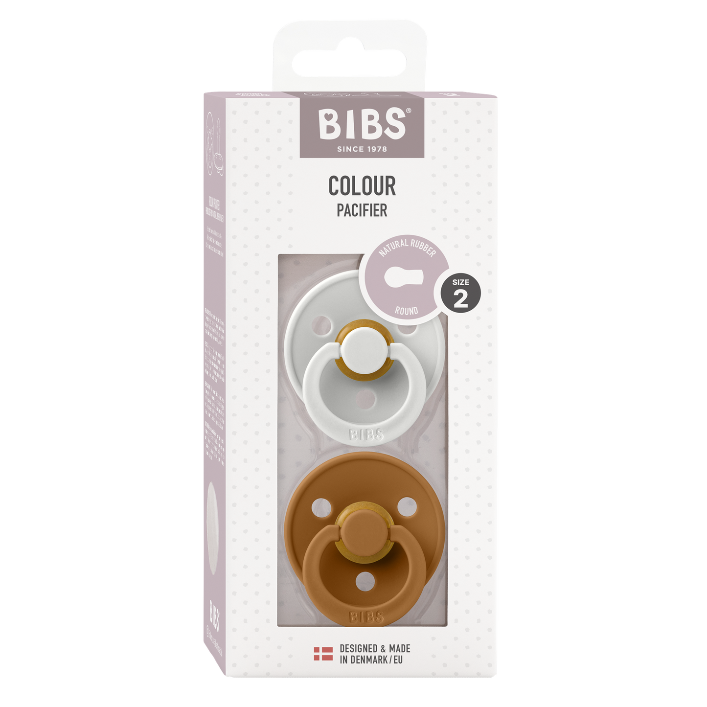 Bibs Sucette 6 - 12 mois Haze/Caramel - 2 pièces