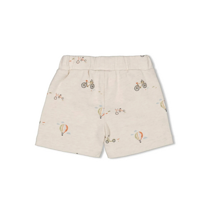 Feetje Short AOP - Mini Adventurer m 62 Offwhite Melange Jongens