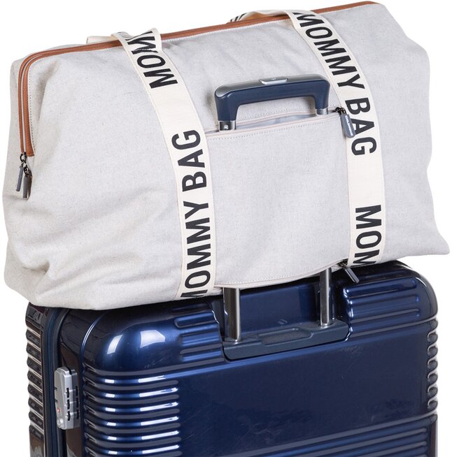 Childhome Sac à langer Mommy Bag Signature Canvas écru