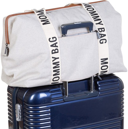 Childhome Sac à langer Mommy Bag Signature Canvas écru