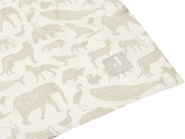 Jollein Tetradoek Animals XL Nougat - 2 stuks