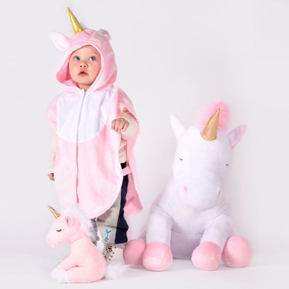 Den Goda Fen Verkleedpak Mini Cape Eenhoorn Roze maat 86-110 - 1-4 Jaar