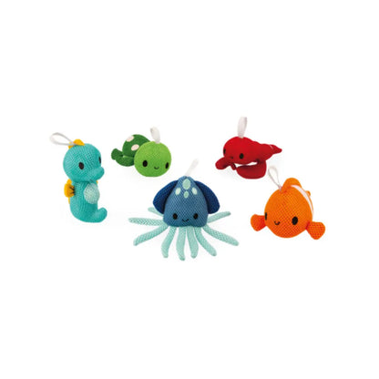 Janod Jouet de bain Éponge de Bain Animaux Marins - 1 pièce surprise