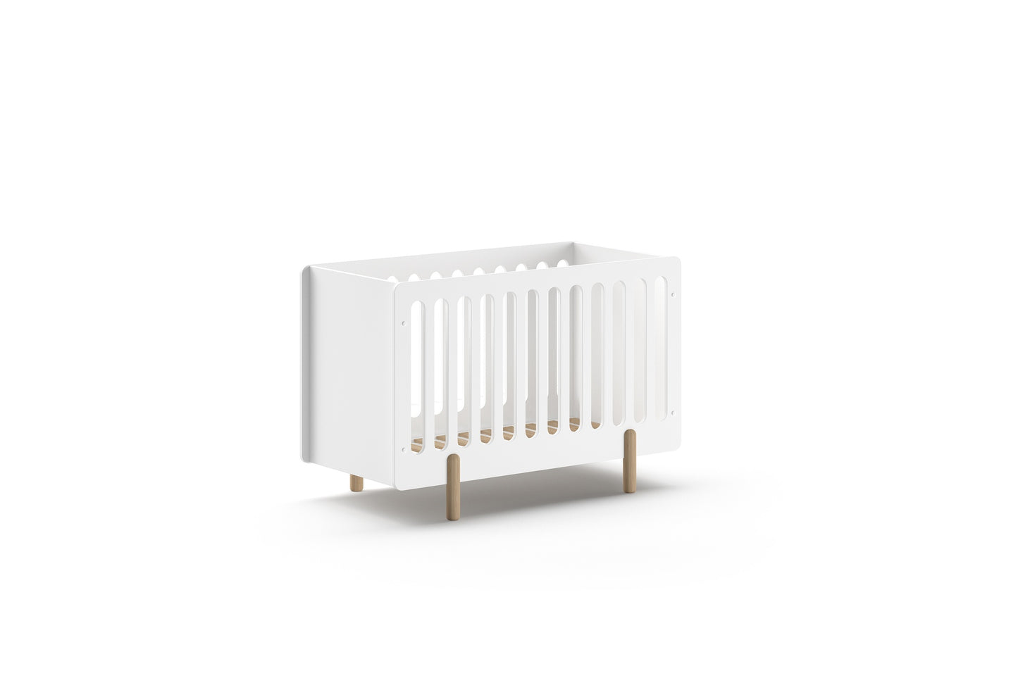 Jaxx Chambre de bébé 2 pièces (lit L 120 x Lg 60 cm + table à langer) Smile blanc