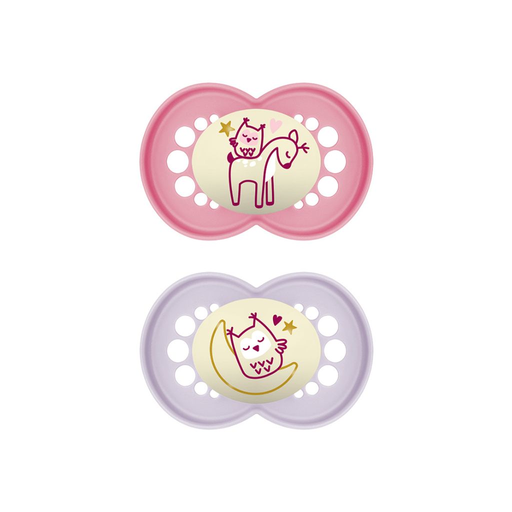 MAM Fopspeen + 16 maanden  Original Night Pink/Lilac - 2 stuks