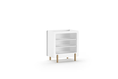 Jaxx Chambre de bébé 2 pièces (lit L 120 x Lg 60 cm + table à langer) Smile blanc