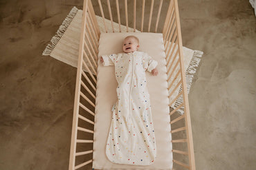 Puckababy 4-seizoenenslaapzak Hearts confetti TOG 0,25-2,5 Beige 100 cm