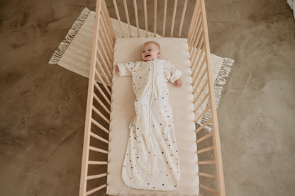 Puckababy Sac de couchage 4 saisons Hearts confetti TOG 0,25-2,5 Beige 100 cm