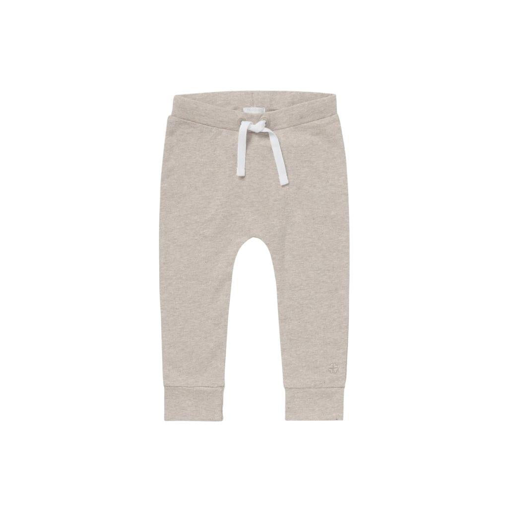 Broekje katoen met koord, Jersey loose Melissa, m 44, Taupe Melange, noppies uniseks