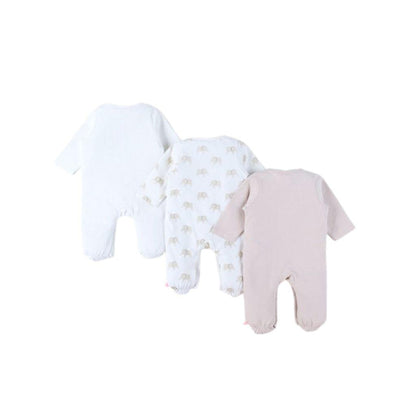 Noukies pyjama per 3 olifant aop zand wit jerseym56 uniseks 1