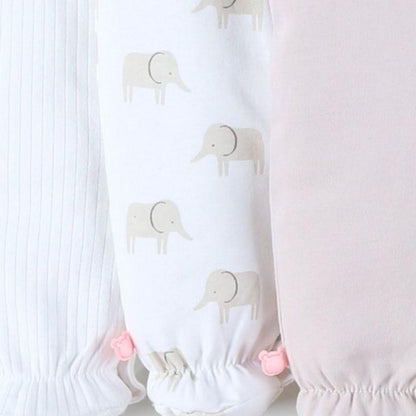 Noukies pyjama per 3 olifant aop zand wit jerseym56 uniseks 1