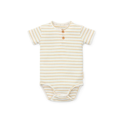 Little Dutch Body met korte mouwen Little Farm wit