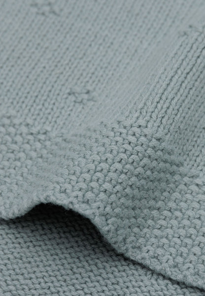 Jollein Deken voor bed Cosy Knit Sea Green katoen B 150 x L 100 cm